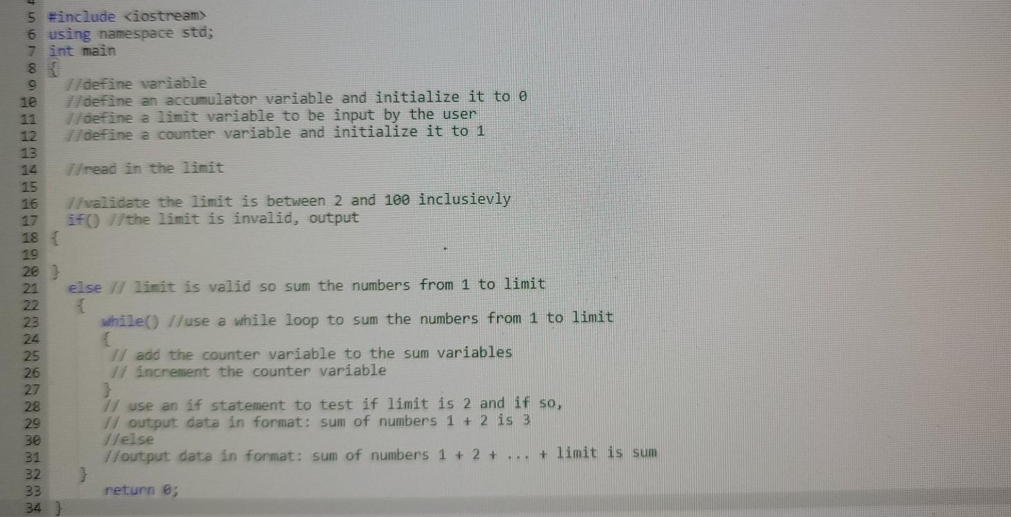 for a positive integer value between 2 and 100 inclusively. The program