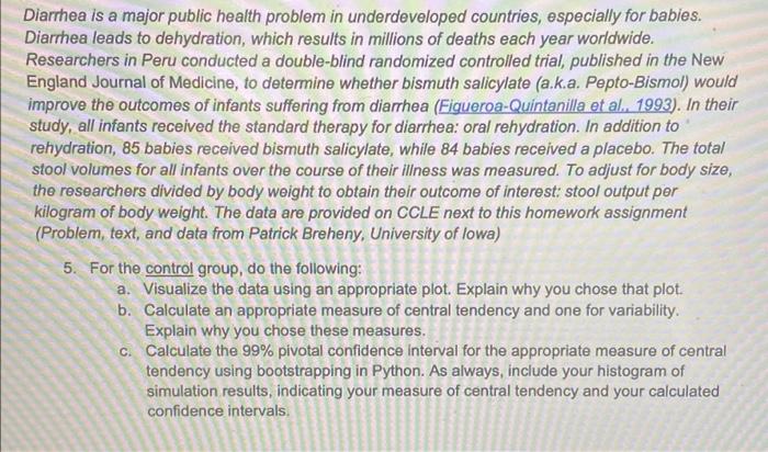 Please Help. Its Coding ! Diarrhea is a major public health problem
