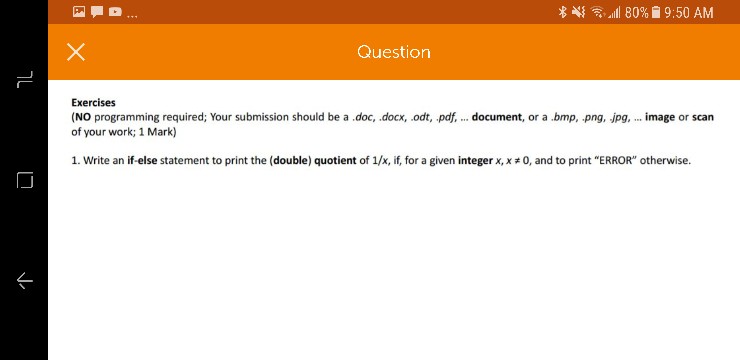 Answer this in C++ Code 80% 9:50 AM Question Exercises (NO