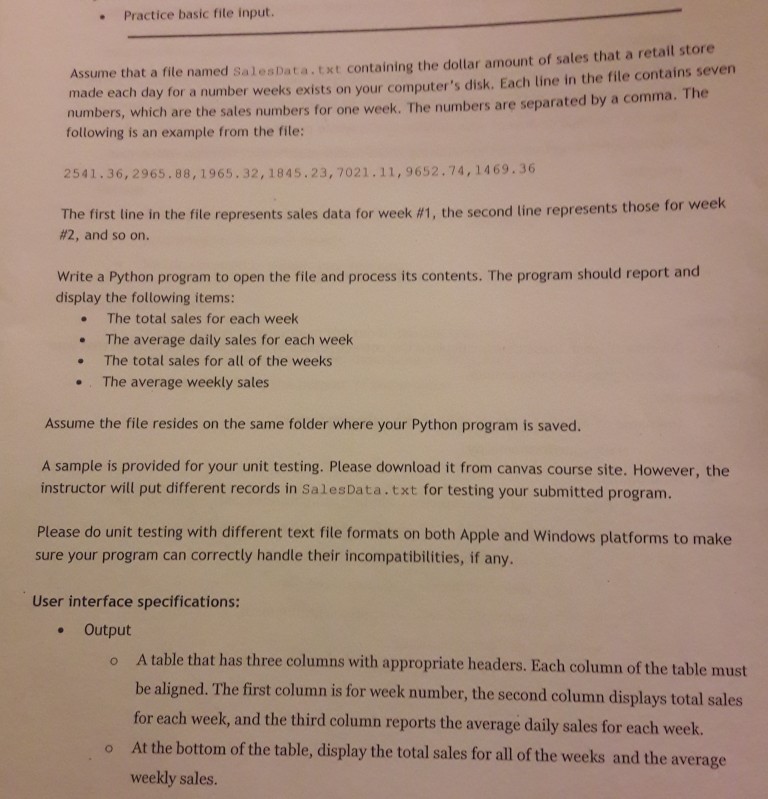  python program using Task decomposition method with while loop Practice basic