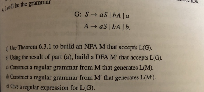  Need help only on part 4-e. uvie task. Let G be