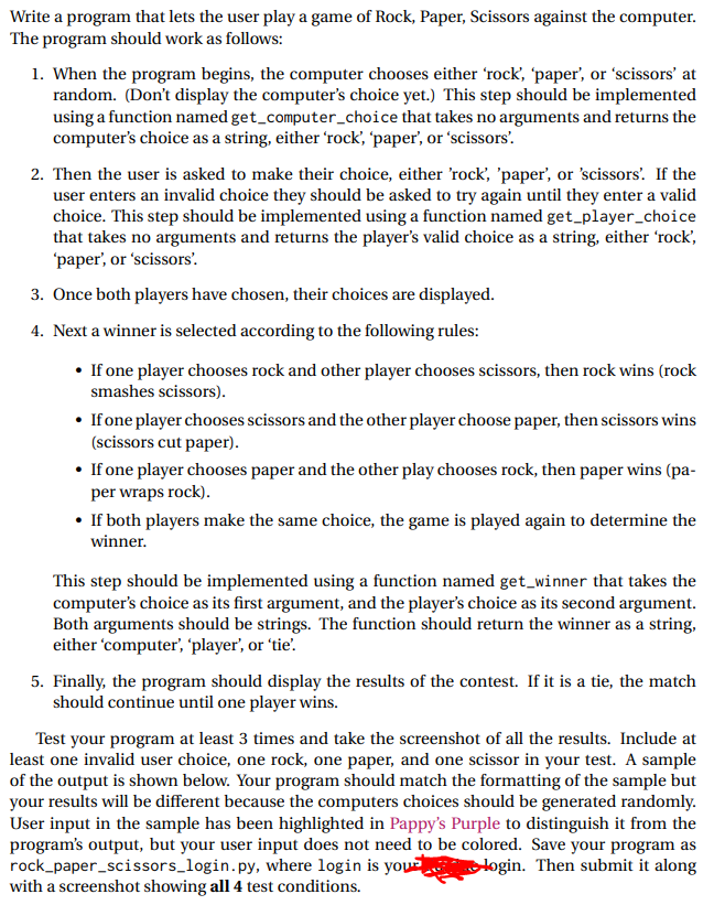  Write a program that lets the user play a game of