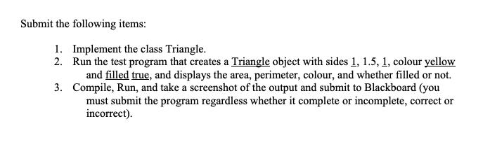 A constructor that creates a triangle with the specified sidel, side2, and