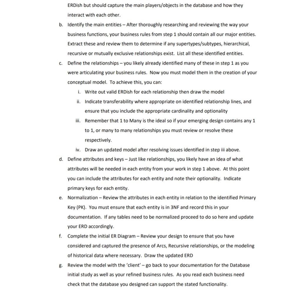 databases for small to medium sized businesses. You have now been hired