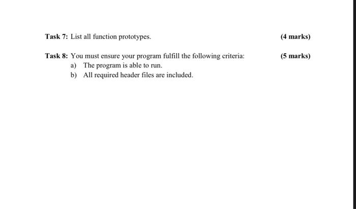 following tasks: Task 1: Declare a structure named Item, with the following