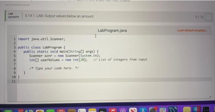 program that first gets a list of integers from input. The input