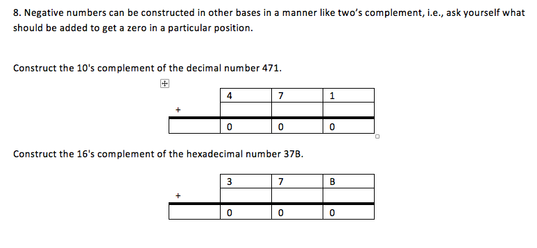 solve as "math" paper base, no coding 8. Negative numbers can