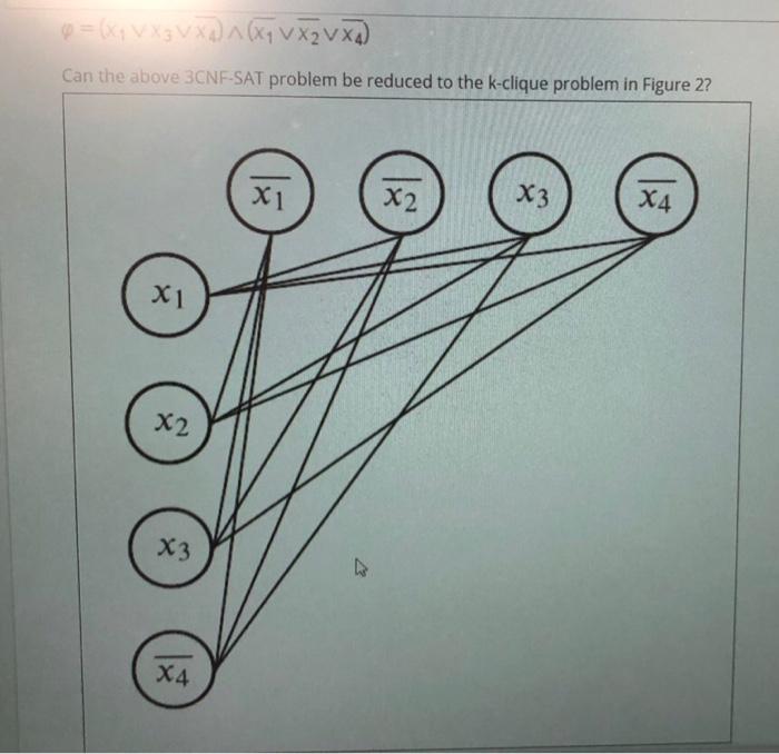 VX2vxa) Can the above 3CNF-SAT problem be reduced to the k-clique problem