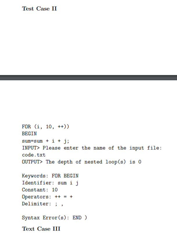 limited version (i.e., the depth of the nested loops) of a programming