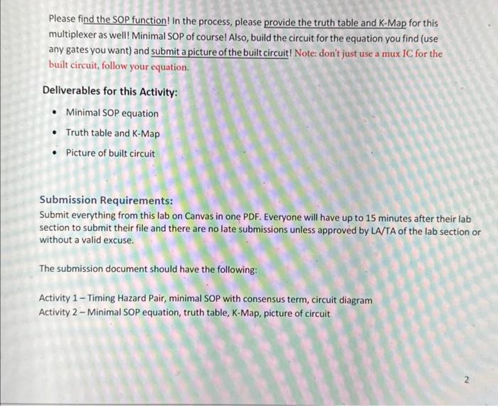 circuit diagram for the equation you found, while only using NOR and