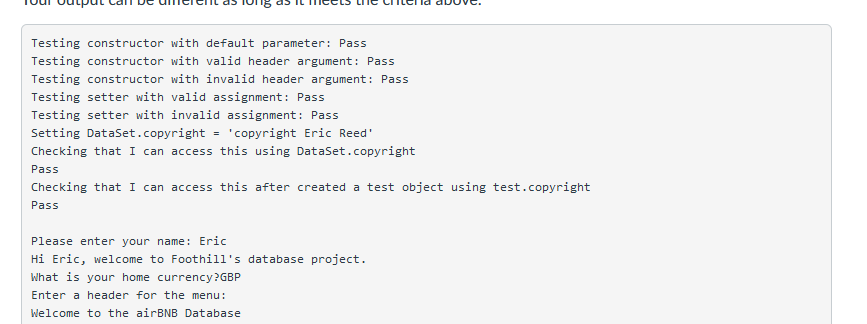 DataSet Class Add a class called DataSet. The class should have these