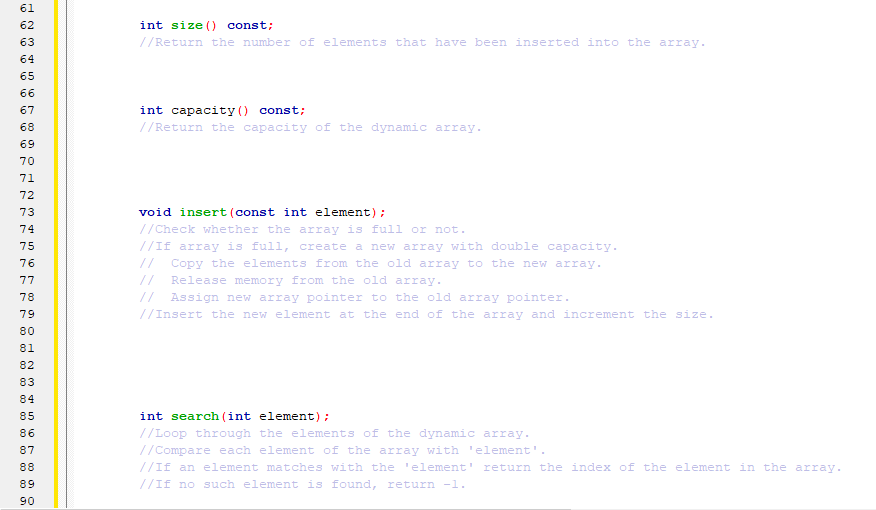 complete these functions. The comments in each function specify exactly how the