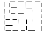 In Java, write a program that generates a random two-dimensional square maze