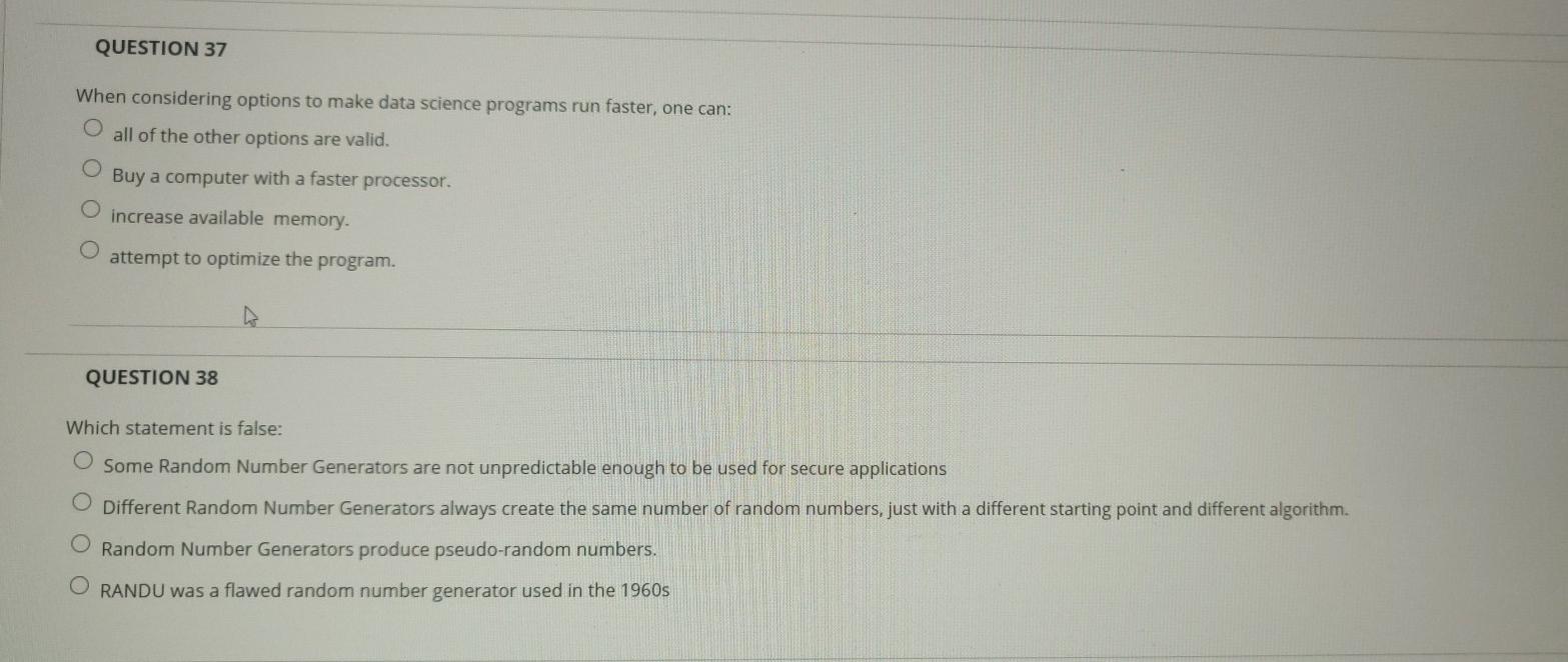  Please help me regarding this problem! QUESTION 37 When considering options