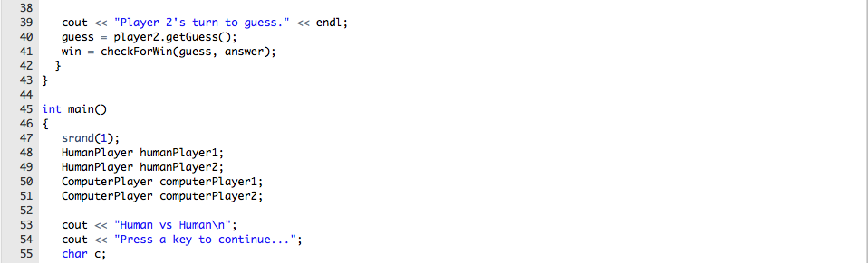 Your guess is too high endl; else cout Your guess is too
