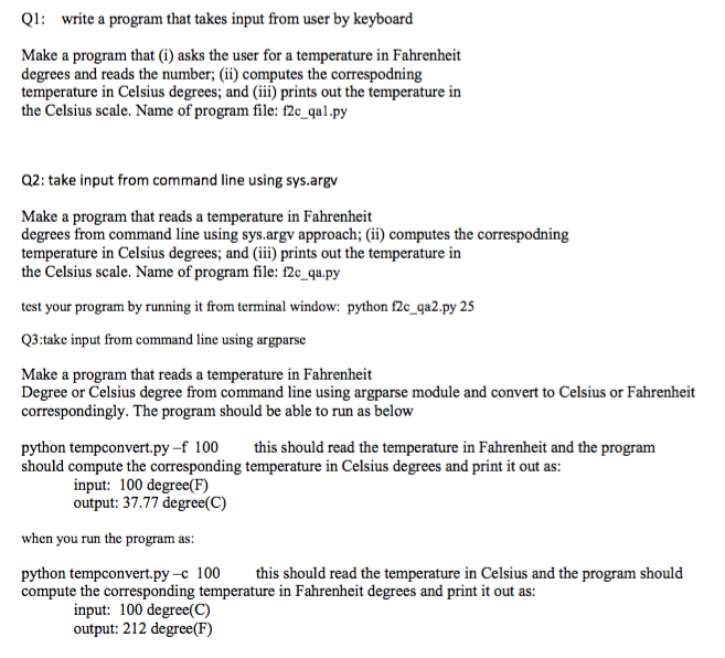  PYTHON CODE!!! Q: write a program that takes input from user