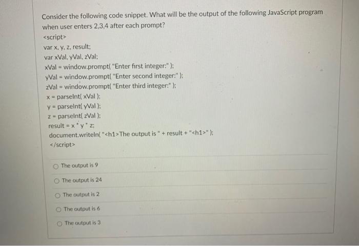 than or equal to operator. The output will display an alert dialog