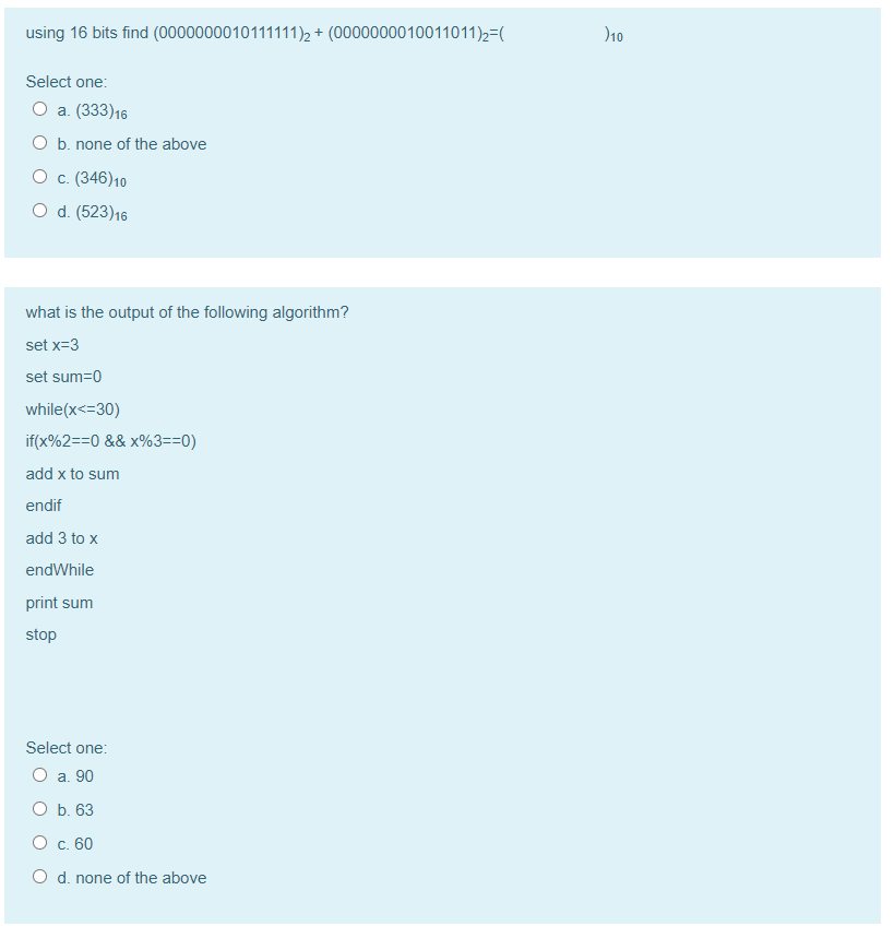 Please solve both questions Please, hurry Just the answer using 16
