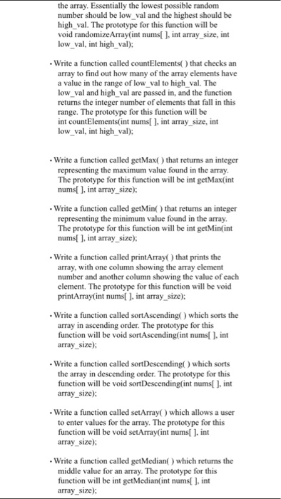 lab is designed to reinforce programming concepts using arrays, passing arrays to