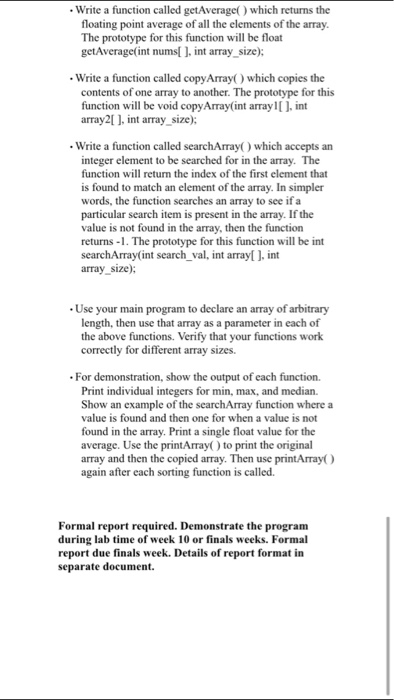 functions, and creating reusable functions with header files. Create a program with