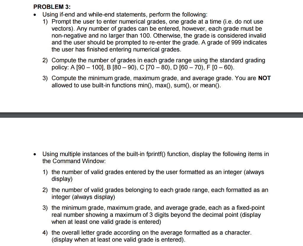 Can I please get some help with this MATLAB program? Using if-end