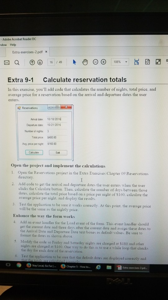  visual basic code for calculaye reservation totals Adobe Acrobat Reader DC