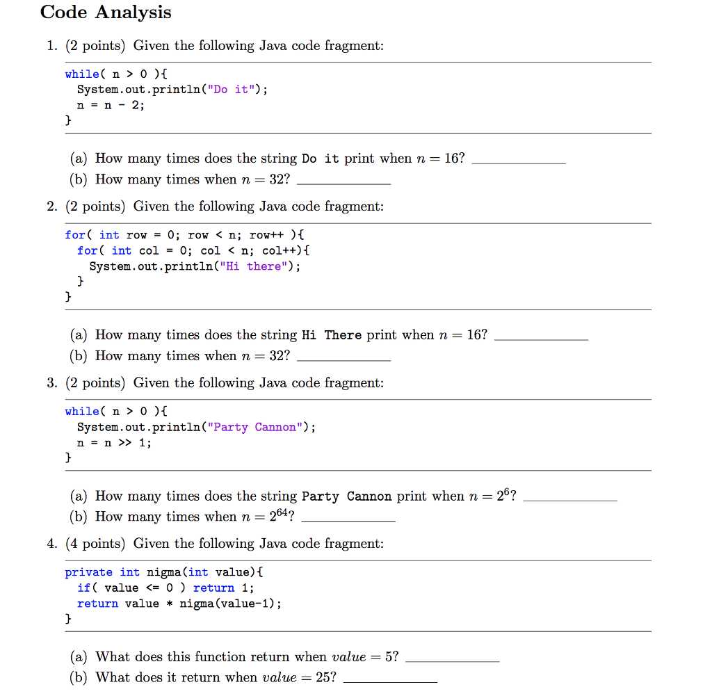  Computer science JAVA. Please help me with those questions, and explain