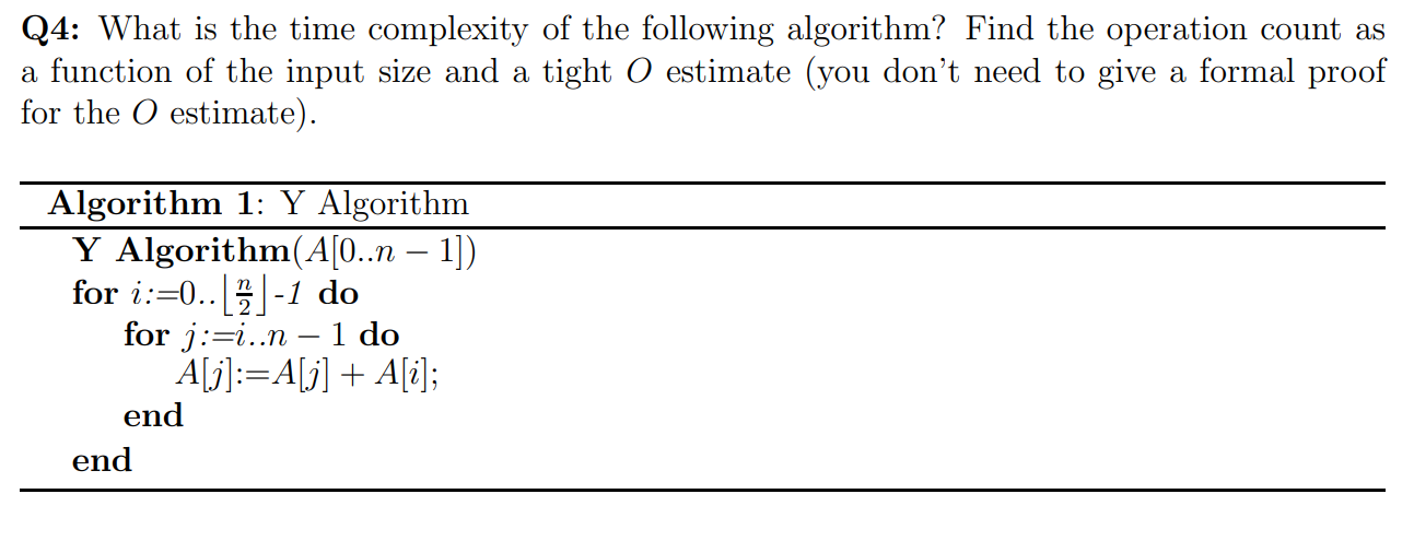 Answer the following question without assuming something about n. Q4: What is