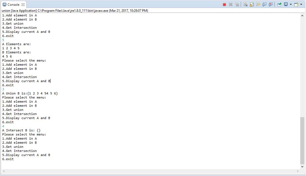 Arraylist Union and Intersection using iterator my union and intersection is weird...