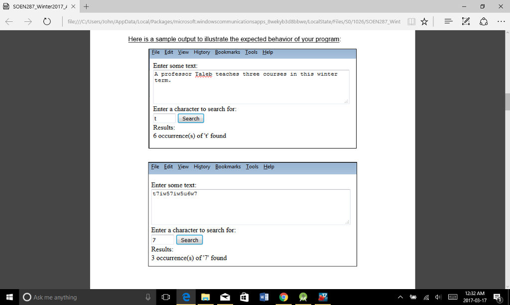 Question #1 Write a JavaScript script called "CharacterOccurences.JS that inputs several lines