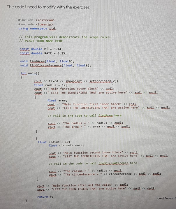  Using the code above please help me fill in the targets