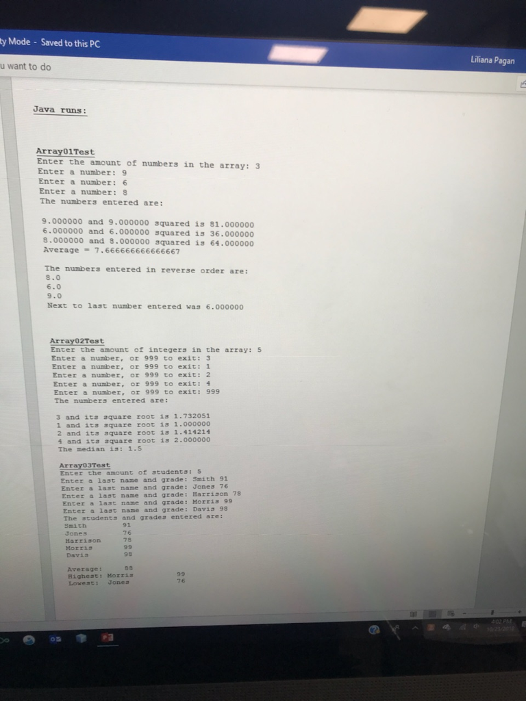 flowcharts as a guide. Array02Test asks the user for the length of