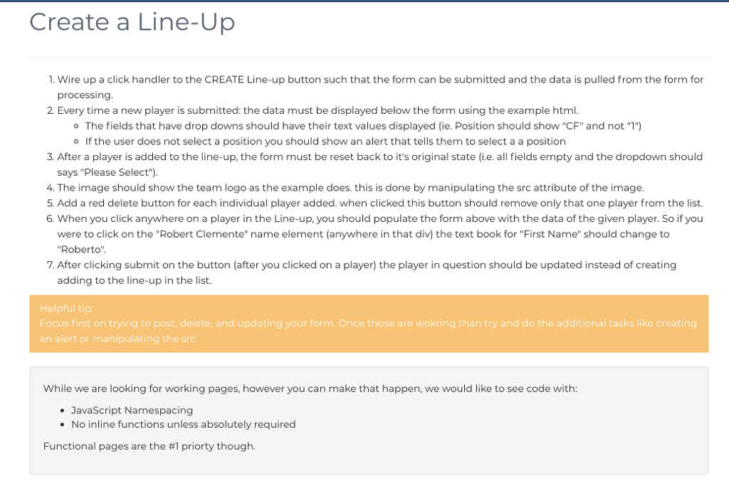 I need help with the proper format of the code. I'm using