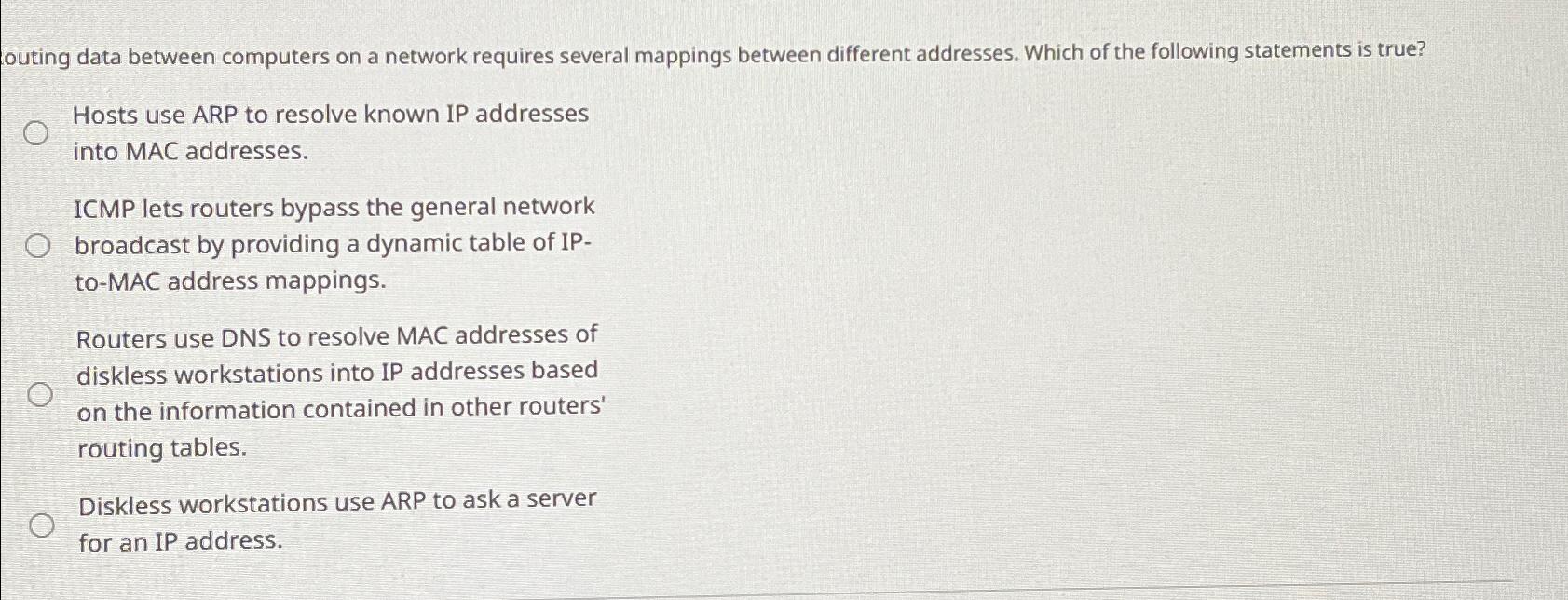  louting data between computers on a network requires several mappings between