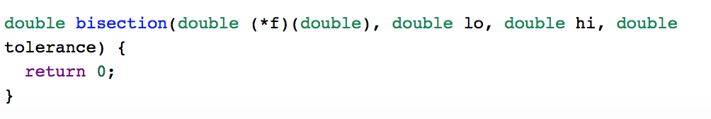 in a bisection module that uses the "bisection method" to find the