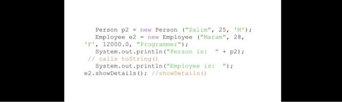 for this class that takes a string, an integer and a character