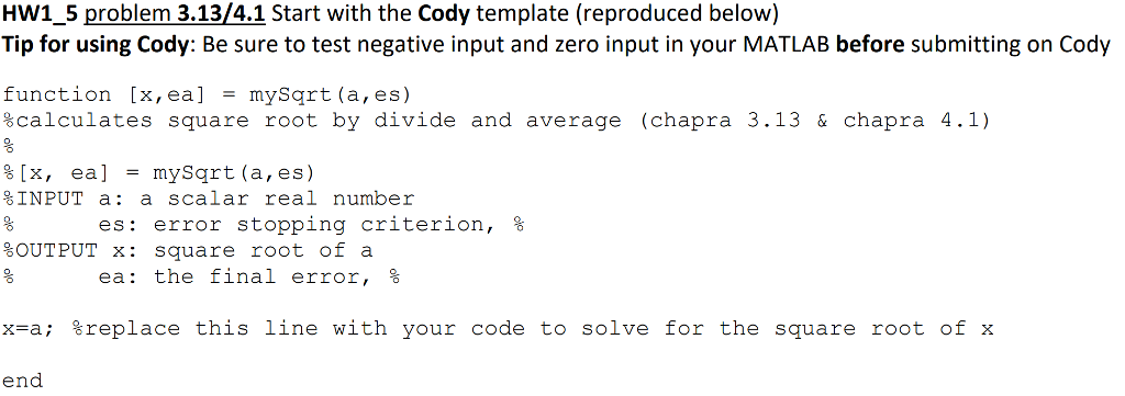 I only have the error shown at the end. Need help! HW1_5