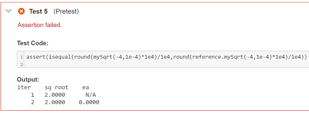 Cody: Be sure to test negative input and zero input in your