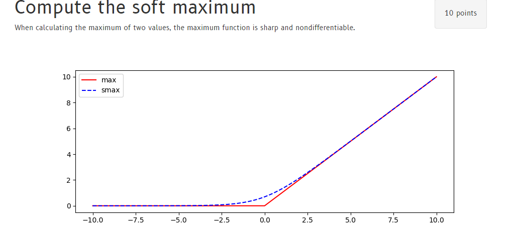 PYTHON PYTHON PYTHON Compute the soft maximum 10 points When calculating