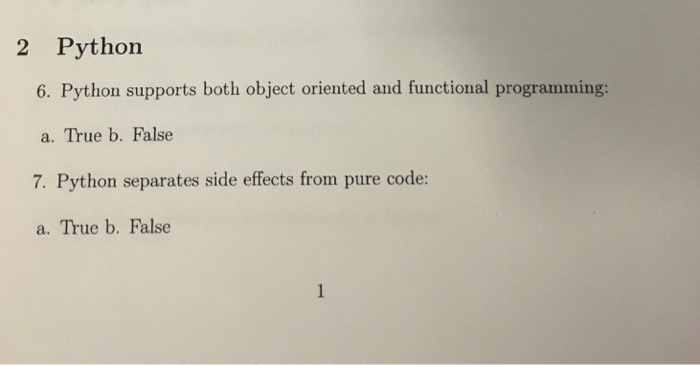  2. Python mcq please answer All 2 Python 6. Python supports