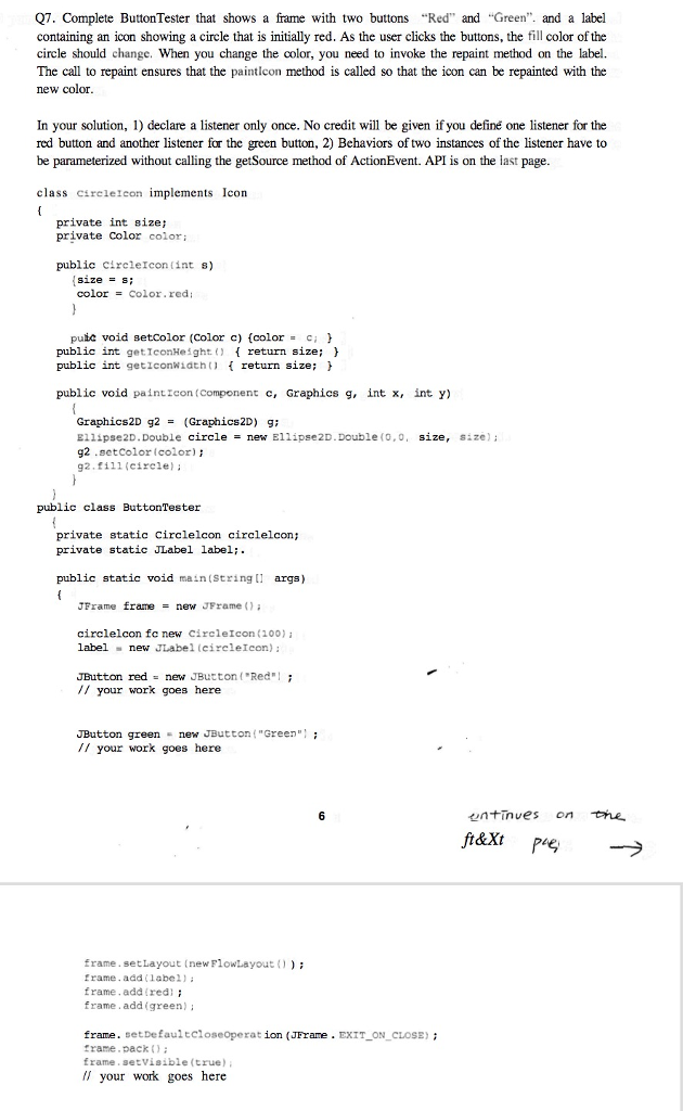 Complete Button Tester that shows a frame with two buttons Red"