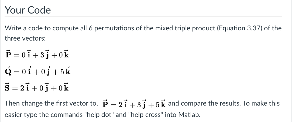 calculation is being performed by each code snippet. What is input to