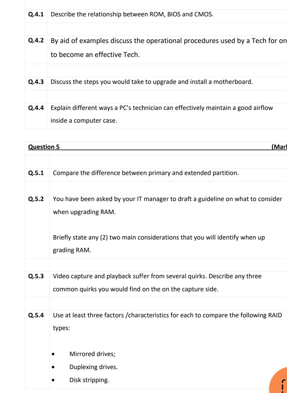 data (6 encase of a mobile device theft. Q.1.3 Many physical features