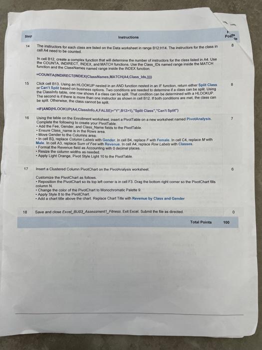 lead the classes, and each instructor has multiple skills. The fitness center