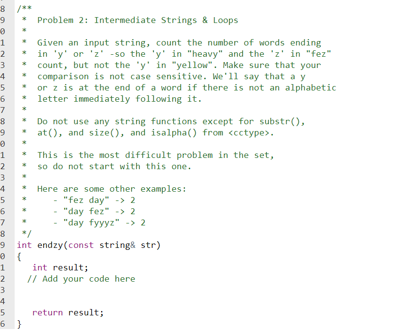 Simple strings & loops 6 7 Given a string and an int