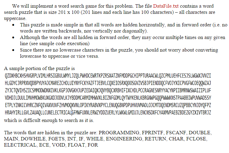 C program problem, can someone help me please? We will implement a