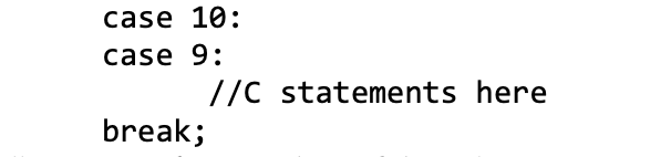 Using a switch statement to create a program that performs the following