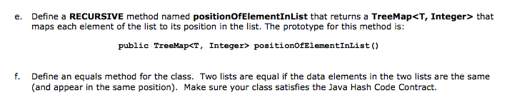 based on the following Java class definitions. For recursive methods you may