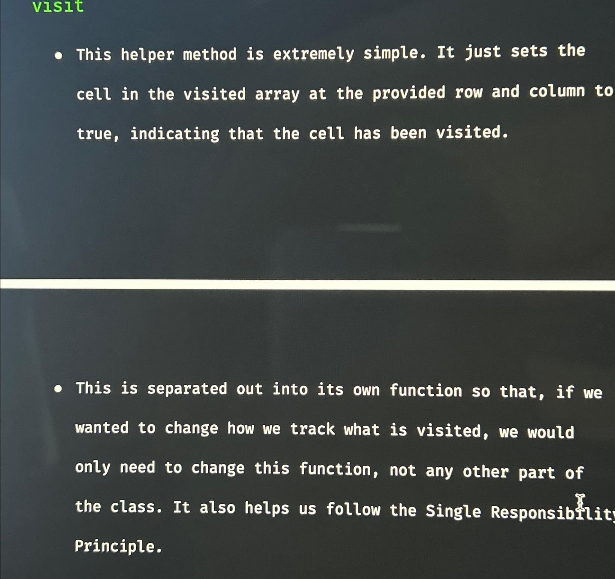  v1sit This helper method is extremely simple. It just sets the