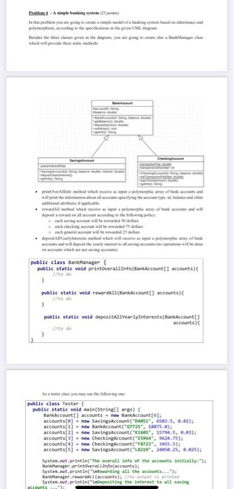  Pred. A simple banking system In this problem you are gone